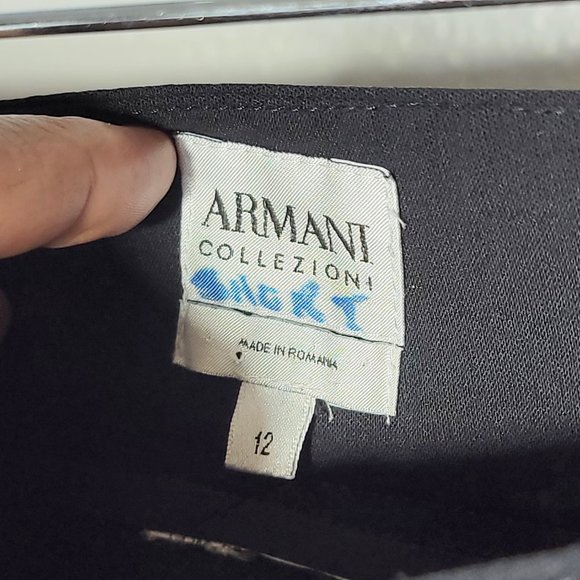 Armani Collezioni Black Wide Leg Pants Size 12 - Picture 3 of 6